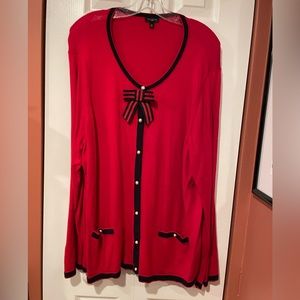 Talbots Charming Cardigan, Tipped, size 3X